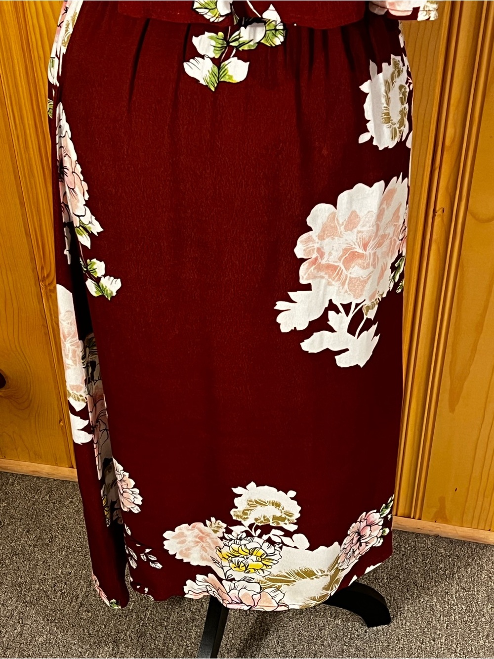 ASTR The Label Off-Shoulder Floral Midi Dress Sz-S - Picture 4 of 12